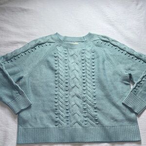 NWT Loft Mint Green Cable Knit Sweater